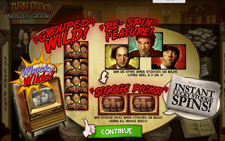 The Three Stooges Brideless Groom Slot Game